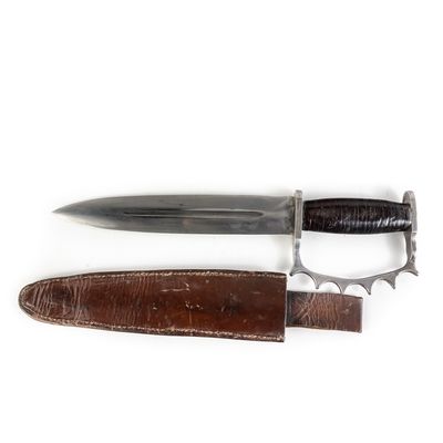 Sale Photo Thumbnail #201: WWII Theater Spiked Knuckle Knife
