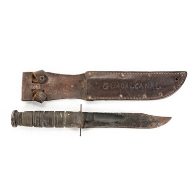 Sale Photo Thumbnail #200: WWII USMC Named Guadalcanal Ka-Bar