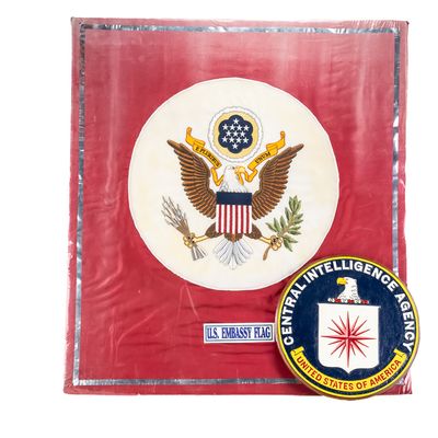 Sale Photo Thumbnail #329: US Embassy Flag Mount & CIA Wood Seal
