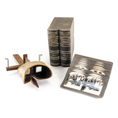 Sale Photo Thumbnail #95: Keystone WWI Stereoviewer & Cards Set
