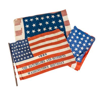 Sale Photo Thumbnail #21: 1880's 36-39 star flag star US flags (3)