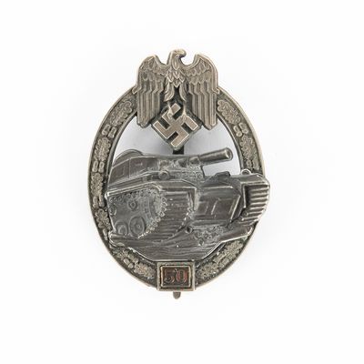 Sale Photo Thumbnail #182: WWII German Panzer Assault Badge 50 Engagements