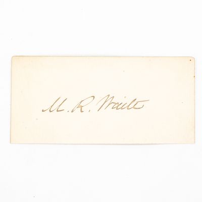 Sale Photo Thumbnail #68: 19th C Morrison R. Waite Chief Justice Autograph