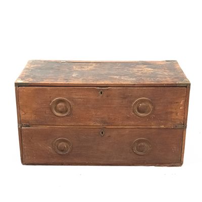 Sale Photo Thumbnail #335: 19th-Century Campaign Field Trunk