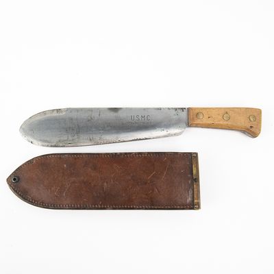 Sale Photo Thumbnail #204: WWII USMC Hospital Corps Bolo Knife Boyt 44 Scab.