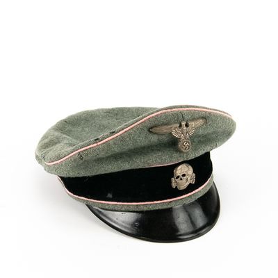 Sale Photo Thumbnail #116: WWII German Waffen-SS Officer or NCO Visor Cap