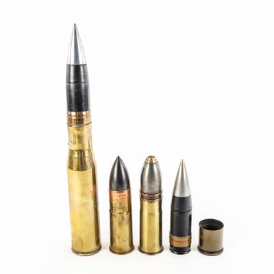 Sale Photo Thumbnail #241: Inert Military Artillery Shell Group (5)