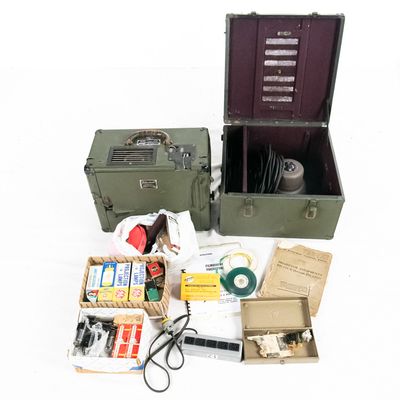 Sale Photo Thumbnail #237: WWII US Army Signal Corps Projector/Speaker/More