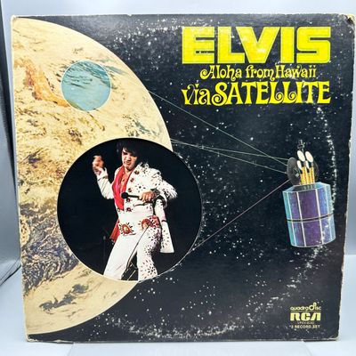 1973 RCA Records Elvis Presley Aloha From Hawaii via Satellite 2-LP Quadradisc Vinyl Album - VPSX-6089
