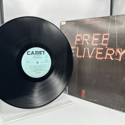 Odell Brown: Free Delivery (1970), promo label, cover shows wear