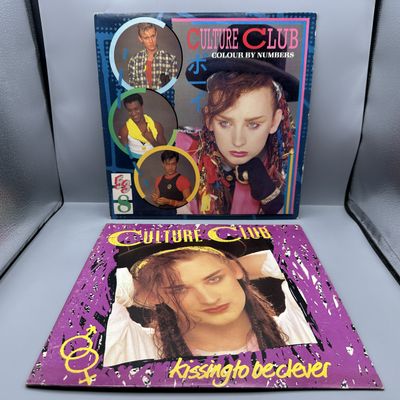 Culture Club (2 LP Lot): Colour By Numbers (1983); and Kissing To Be Clear (1983), reissue