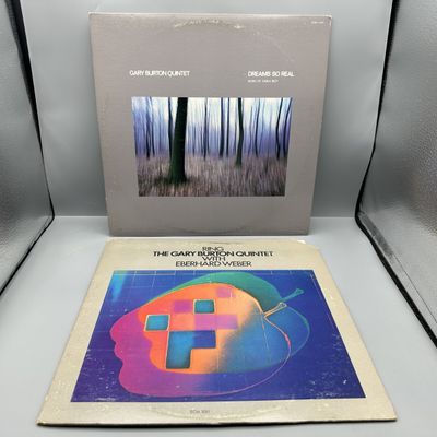 Gary Burton Quintet (2 LP Lot): Dreams So Real (1976); and Ring - The Gary Burton Quintet With Eberhard Weber (1974), cover has promo cut...