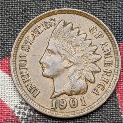 Sale Photo Thumbnail #337: AU - 1901 Indian Head Cent
