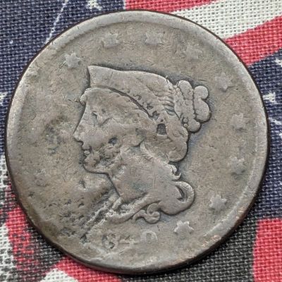 Sale Photo Thumbnail #169: 1840 U.S. Braided Hair Large Cent