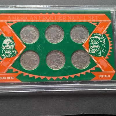 Sale Photo Thumbnail #444: (6) Indian Head Buffalo Nickels In American Frontier Set Display