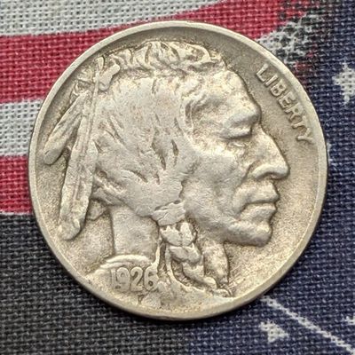 Sale Photo Thumbnail #301: RARE! - VF - 1926-D Indian Head Buffalo Nickel