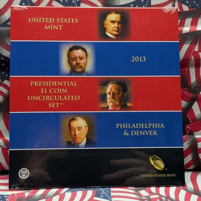 Sale Photo Thumbnail #322: 2013 U.S. Mint Presidential $1 Coin Uncirculated P&D Set in Sealed OGP w/ COA