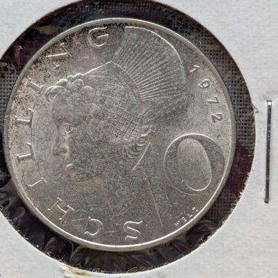Sale Photo Thumbnail #80: 1972 Austria 10 Schilling, .640 Silver, KM# 2882, XF - 7.5 Grams