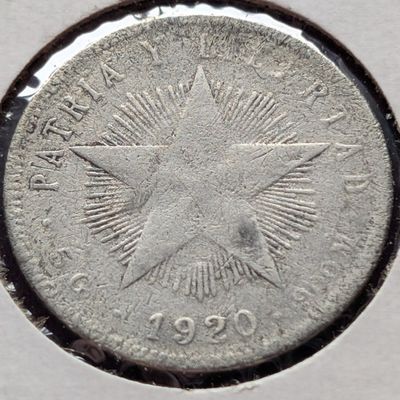 Sale Photo Thumbnail #181: 1920 Caribbean 20 Centavos, .900 Silver, KM-13.2