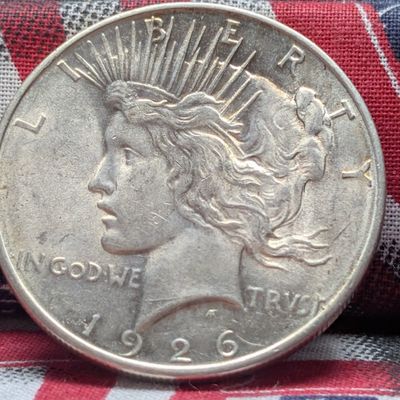 Sale Photo Thumbnail #291: 1926-D Peace 90% Silver Dollar - CHOICE UNC - RARE THIS NICE!!