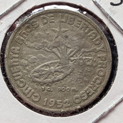 Sale Photo Thumbnail #189: 1952 Caribbean 20 Centavos, .900 Silver, KM-24