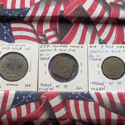 Sale Photo Thumbnail #46: (3) Dayton, Ohio Merchant Trade Tokens, Howard and H. Rice Makers