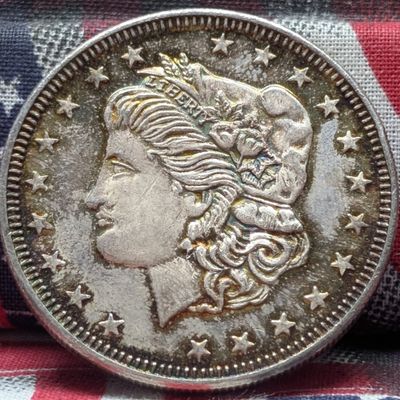 Sale Photo Thumbnail #230: 1 Troy Oz. .999 FINE SILVER Morgan Dollar Designed Round