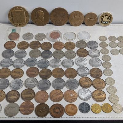 Sale Photo Thumbnail #429: LARGE! Grab Bag of Various Vintage U.S. Commem Medals - Over 5 Pounds Total
