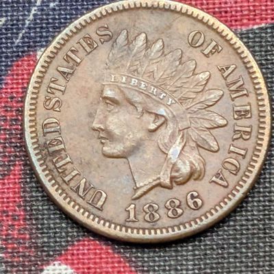 Sale Photo Thumbnail #359: 1886 T-1 Indian Head Cent - XF