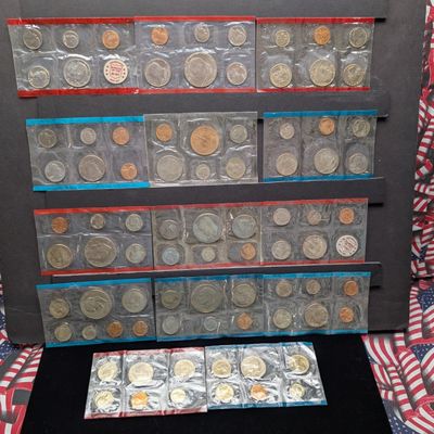 Sale Photo Thumbnail #131: (14) 1970's P&D U.S. Mint UNC Sets in Government Sealed Plastic