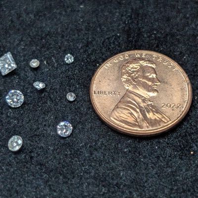 Sale Photo Thumbnail #33: Bag of 0.67 Ct. of PRETTY Mixed Shaped Diamonds! - Penny Is For Size Comparison & Not Included
