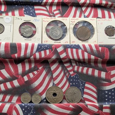 Sale Photo Thumbnail #54: (9) Assorted International Coins, 1905-1973