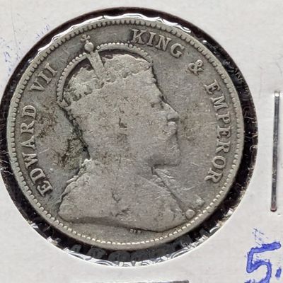 Sale Photo Thumbnail #102: 1907 British Honduras 25 Cents, .925 Silver, KM-12 - 5.81 Grams