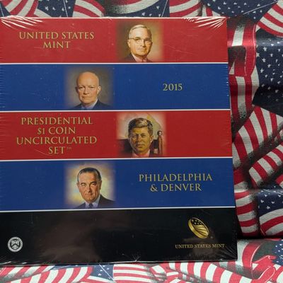 Sale Photo Thumbnail #327: 2015 U.S. Mint Presidential $1 Coin Uncirculated P&D Set in Sealed OGP w/ COA