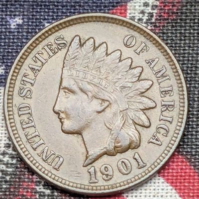 Sale Photo Thumbnail #305: AU - 1901 Indian Head Cent