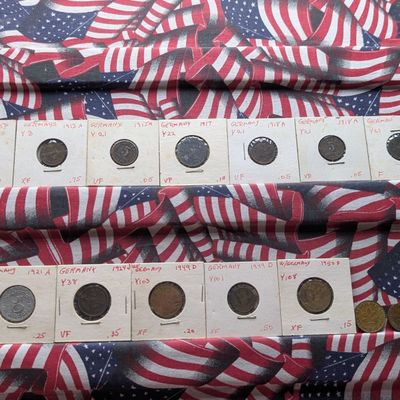 Sale Photo Thumbnail #4: (15) Assorted German and Austrian Coins including Wartime Issues, 1875-1990