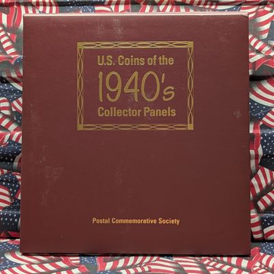 Sale Photo Thumbnail #419: (EMPTY) 1940's Year Coin Sets Collector's Binder w/ Commem Stamps