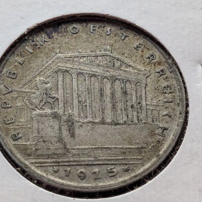 Sale Photo Thumbnail #62: 1925 Austria 1 Schilling, .640 Silver, KM# 2840