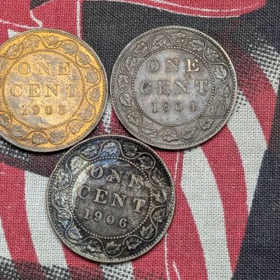 Sale Photo Thumbnail #187: 1903, 1904, and 1906 Canada Large Cents