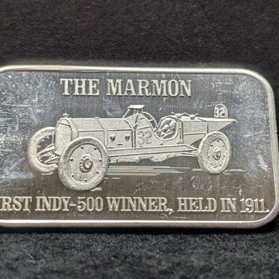Sale Photo Thumbnail #382: 1 Troy Ounce .999 FINE SILVER The Marmon - First Indy 500 Winner in 1911 Designed Art Bar