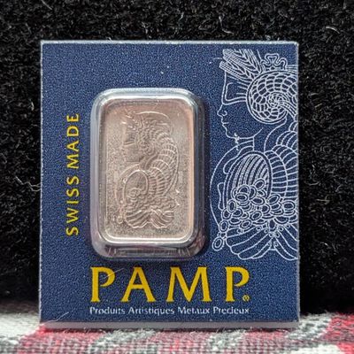 Sale Photo Thumbnail #329: 1 Gram .999 PURE PLATINUM Miniature Bullion Bar in Sealed PAMP Package