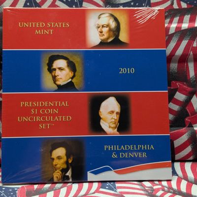 Sale Photo Thumbnail #315: 2010 U.S. Mint Presidential $1 Coin Uncirculated P&D Set in Sealed OGP w/ COA, Eight Coins