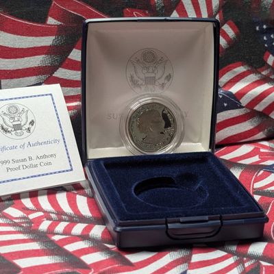 Sale Photo Thumbnail #416: 1999-P PROOF Susan B. Anthony Dollar in OGP w/ COA