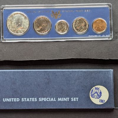 Sale Photo Thumbnail #448: 1967 U.S. Special Mint Set in OGP - Includes 40% Silver Kennedy Half Dollar