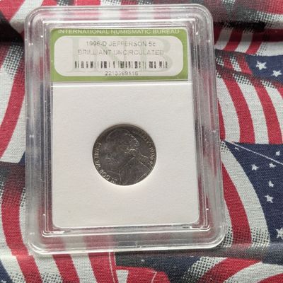 Sale Photo Thumbnail #71: 1996-D Jefferson Nickel - Slabbed International Numismatic Bureau BU