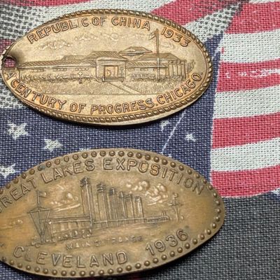 Sale Photo Thumbnail #165: 1933 Chicago World's Fair and 1936 Great Lakes Expo US Rolled Cents