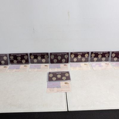 Sale Photo Thumbnail #225: 1999-2007 Denver Mint Statehood Quarter Collections in Display w/ COA (8 Sets - Missing 2006)