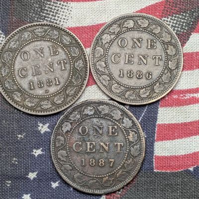 Sale Photo Thumbnail #175: 1881-H, 1886 & 1887 Canada Large Cents
