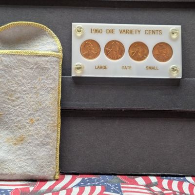 Sale Photo Thumbnail #155: 1960 Die Variety Lincoln Cent Collection in Capitol Case & Protective Pouch - BU Condition!!