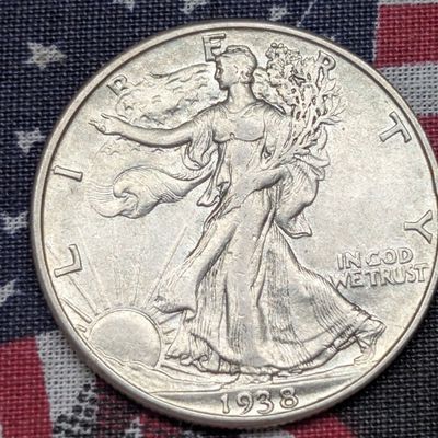 Sale Photo Thumbnail #274: 1938-D Walking Liberty 90% Silver Half Dollar - KEY DATE!